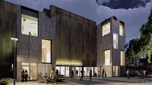 Built in the 1960s in the Brutalist architectural style, the largely windowless centre will add feature panels of glazing for improved natural lighting into the middle areas of the centre. Cross-laminated timber and glulam details throughout will refresh the interior.