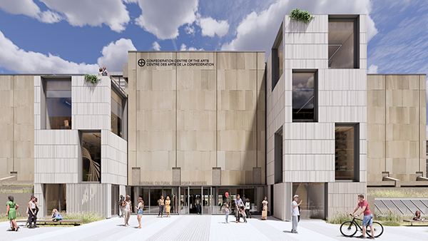 Recognized as a National Historic Site of Canada, the centre contains a transformed library, a new theatre rehearsal space with mass timber components, a rooftop photo voltaic system and barrier-free access.