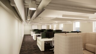 CGI of some of the new open-plan office space 