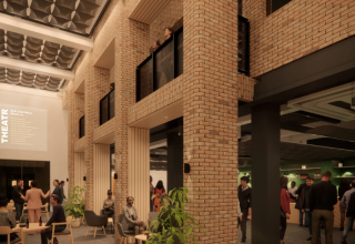 The remodelled lobby and bar area