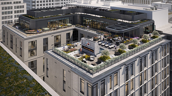 Adding rooftop amenities to an existing older commercial building is an attractive option but can be costly and must be justifiable on the basis of increased rent.