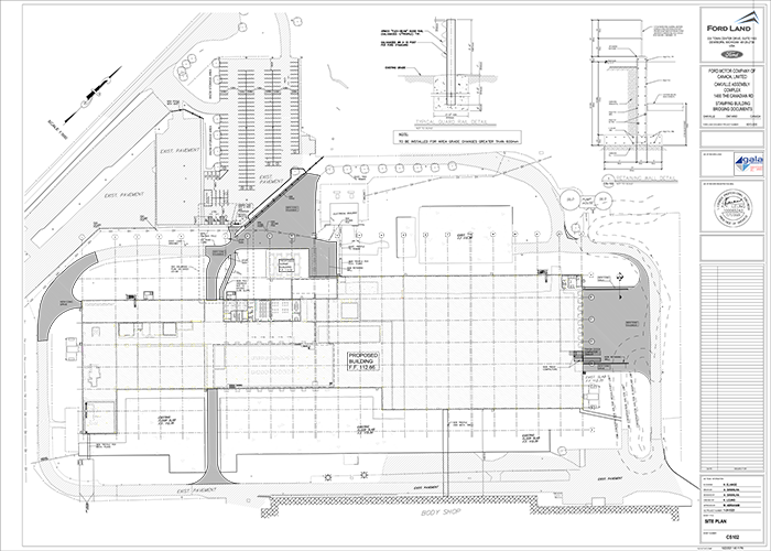 Massive new facility under construction at Oakville Ford plant