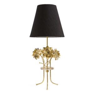 Jonathan Adler brass flower table lamp
