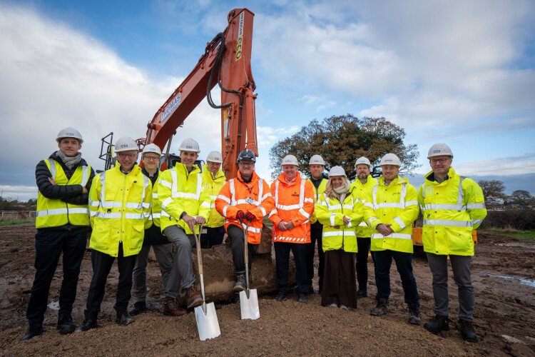 Robertson breaks ground at Crewe hospital