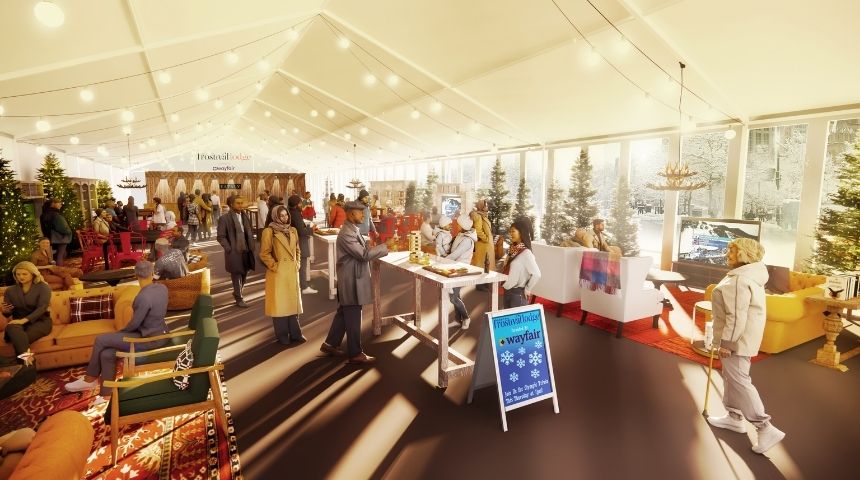 Wayfair plans a cozy lodge pop-up for Boston Frostival
