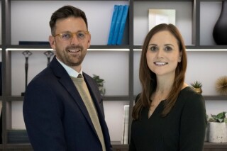 Planning & design director Daniel Murray (left) with land & partnerships director Abbie Simpson (right) [Photo: Weston Homes]