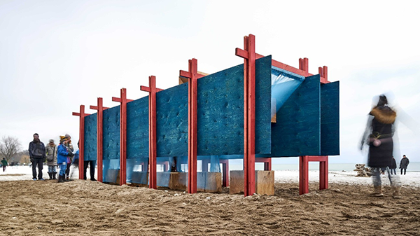 SPECULARIA houses five framed openings facing the lake, each revealing a blend of &ldquo;deception and reality.&rdquo; One of the openings depicts the truth, while the others show pieces of the surroundings, stripped of context, confusing distance and direction.