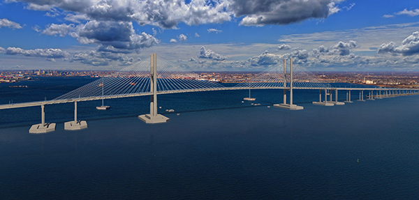 The replacement span for Baltimore&rsquo;s Francis Scott Key Bridge will be Maryland&rsquo;s first highway cable-stayed bridge. It will feature twin pylons rising more than 600 feet above the Patapsco, supporting a main span exceeding 1,600 feet - significantly wider than the original.