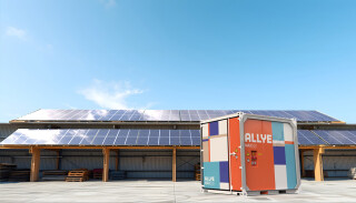 Allye’s proprietary software allows each unit to be recharged using any source – mains, diesel, wind or solar Allye’s proprietary software allows each unit to be recharged using any source – mains, diesel, wind or solar