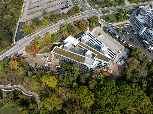 The TRCA project presented Eastern with other challenges, including the construction of four waterwalls that play a key role in the facility&rsquo;s passive, low energy HVAC system. 