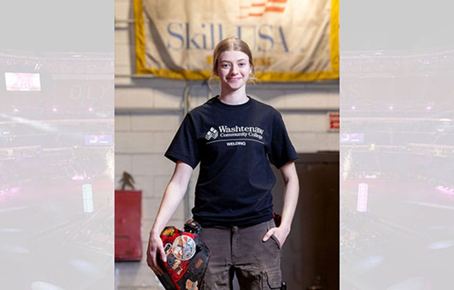 Community college student from Michigan to be 1st woman to represent US at world welding competition