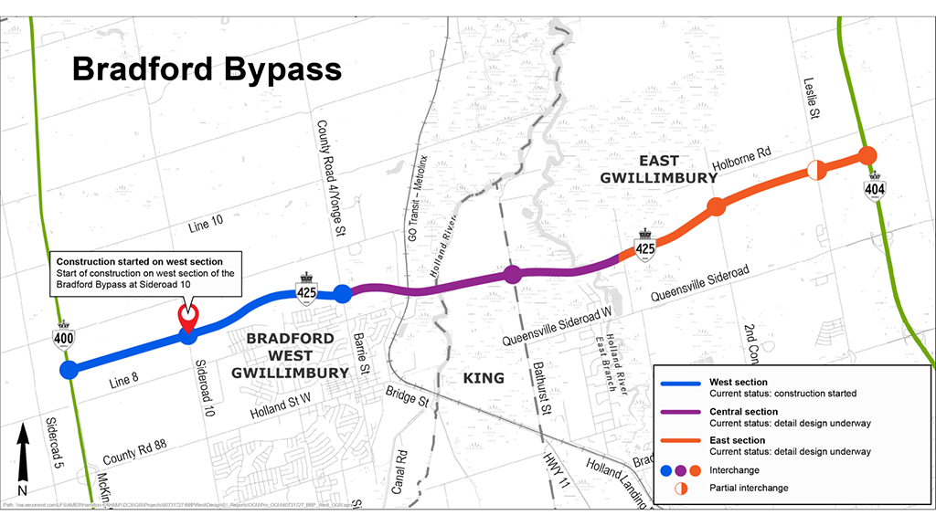 Major construction begins on Bradford Bypass project