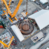 Marking an SMR milestone: Massive crawler crane installs 2.1-million-pound basemat