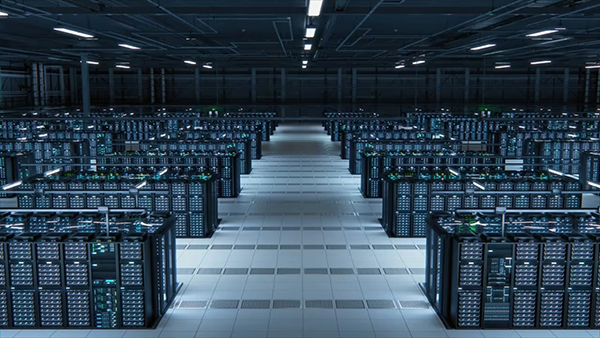 The interior of the newest data centres consists almost entirely of long rows of computers that require minimal human oversight.