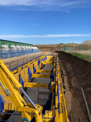 For a project on the Isle of Sheppey, JBF group needed to install two 24.7m long tanks end-to-end. NTS installed slide rail panels with nine cross struts. For a project on the Isle of Sheppey, JBF group needed to install two 24.7m long tanks end-to-end. NTS installed slide rail panels with nine cross struts.