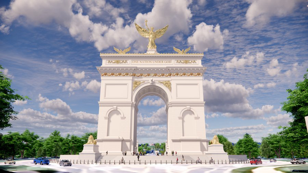 Administration plans intensive, year-round construction schedule for Trump’s triumphal arch