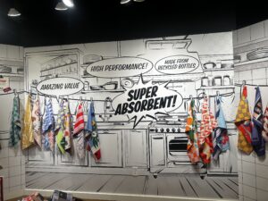 tag dishtowel display Atlanta