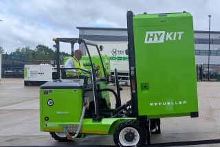 A Moffett handler, designed to move the MHR-X75 around site