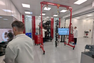 The cleanroom at HyKit's factory, where every part is inspected to micron scale