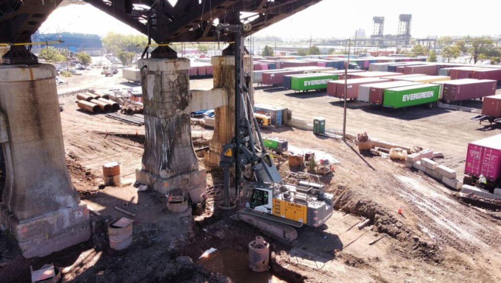 Liebherr Powers Pulaski Skyway Foundation Project Efficiently Liebherr Powers Pulaski Skyway Foundation Project Efficiently