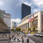 Proposed B transformation of NYC&rsquo;s Penn Station features Roman-style columns, ornamental design