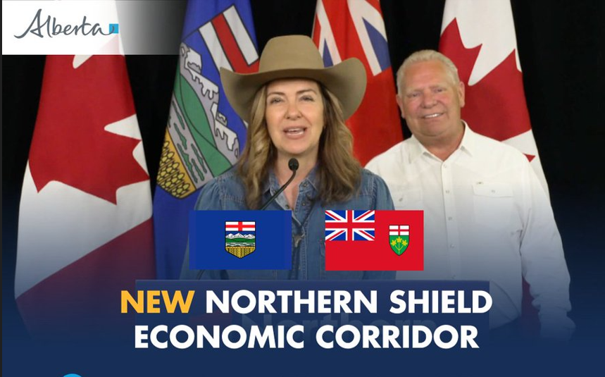 Premiers Smith, Ford unveil proposed west-east oil pipeline route Premiers Smith, Ford unveil proposed west-east oil pipeline route