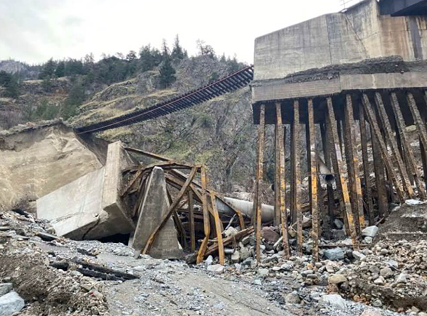 Damage caused by the storm severed two of B.C.’s main transportation corridors - both the rail and road infrastructure at the Tank Hill Rail Underpass on Highway 1.