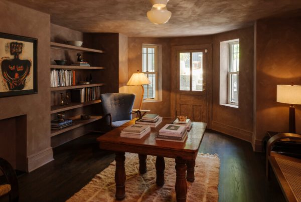A Serene Library in a Clinton Hill Townhouse A Serene Library in a Clinton Hill Townhouse